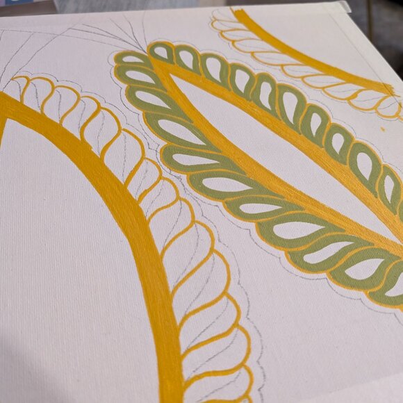 $50.00  Botanical Echoes – Original Abstract Leaf-Inspired Art on 12x12 Hard Can - Picture 4 of 4